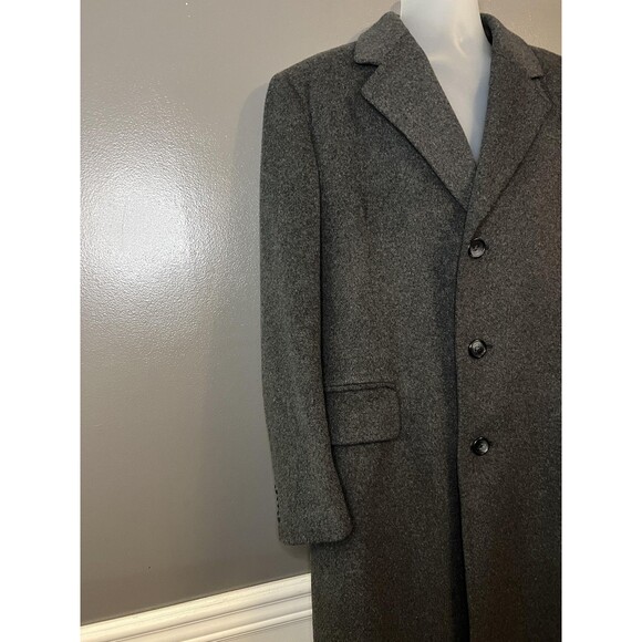 Vintage Luetgens Limited Coat Mens Large Wool Overcoat Classic Yugoslavia 80s - Picture 2 of 10